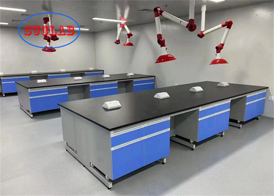 Bom preço Química de resina fenólica laboratório banco de trabalho de laboratório banco de ilha com pia com superfície de trabalho laminada resistente a produtos químicos on-line