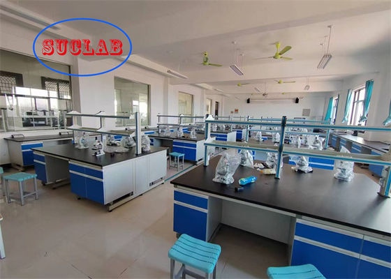 Bom preço Banco de trabalho de laboratório de química resistente a produtos químicos personalizável Segurança máxima on-line