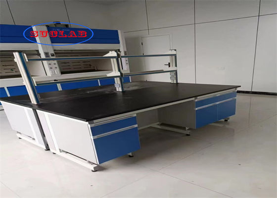 Bom preço Bancos de trabalho de laboratório de resina fenólica ou epoxi Resistente a produtos químicos e resistente ao fogo Superfície de trabalho on-line