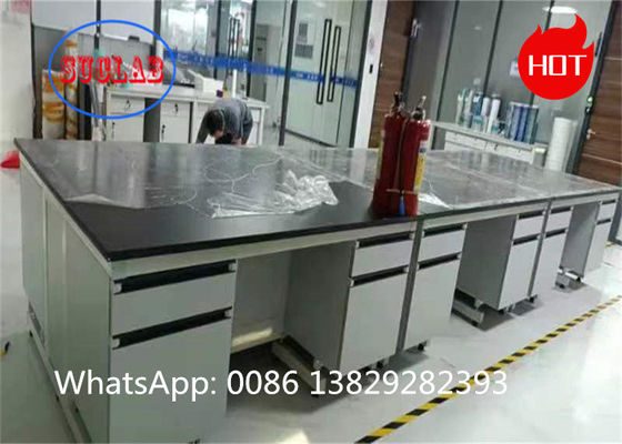 Bom preço C-Frame personalizável e durávelBancos de trabalho de laboratório de química Bancos de trabalho de laboratório Design com vários armários on-line