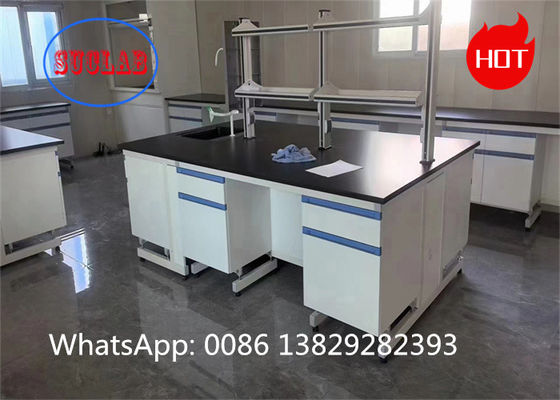 Bom preço Bancos de laboratório de química resistentes ao fogo Bancos de laboratório com laminado resistente a produtos químicos e armários múltiplos on-line