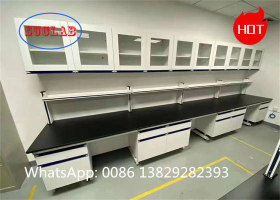 Bom preço Bancos de trabalho de laboratório de química resistentes à corrosão Custo com armários múltiplos e estrutura em forma de C para laboratórios químicos on-line