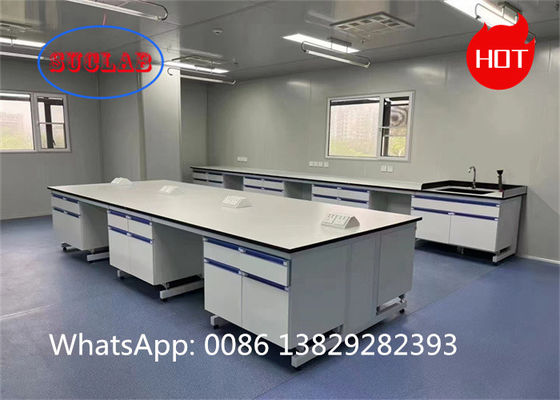 Bom preço Segurança Resina Fenólica ou Resina Epoxi Resistente a produtos químicos Laminado C quadro Estação de trabalho de laboratório com múltiplos on-line