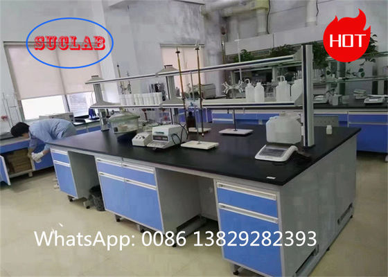 Bom preço Bancos de trabalho e armários de laboratório laminados resistentes a produtos químicos com armários on-line
