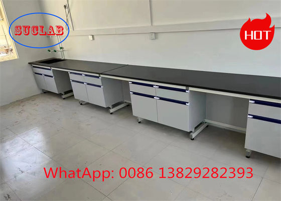 Bom preço Bancos de trabalho de laboratório de química Bancos de trabalho de laboratório de aço de madeira com toalhas de trabalho de resina fenólica on-line