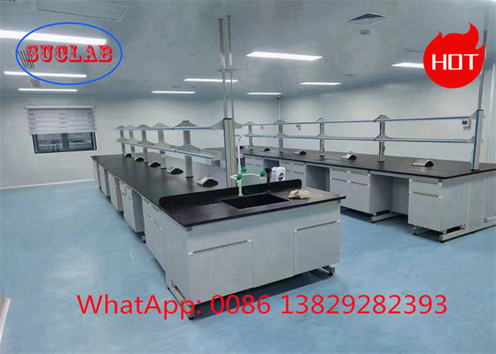 Bom preço Bancos de trabalho de laboratório de química de resinas fenólicas ou epóxi com armários e molduras em C on-line