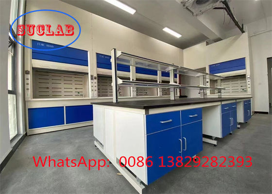 Bom preço Fabricante de estações de trabalho de laboratório de química de madeira de aço durável com estrutura em C e dobradiças DTC105 DEG on-line