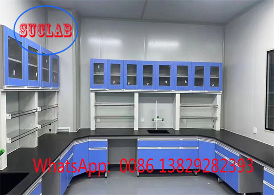 Bom preço Bancos de trabalho de laboratório de madeira de aço de primeira linha com superfície de trabalho laminada resistente a produtos químicos on-line