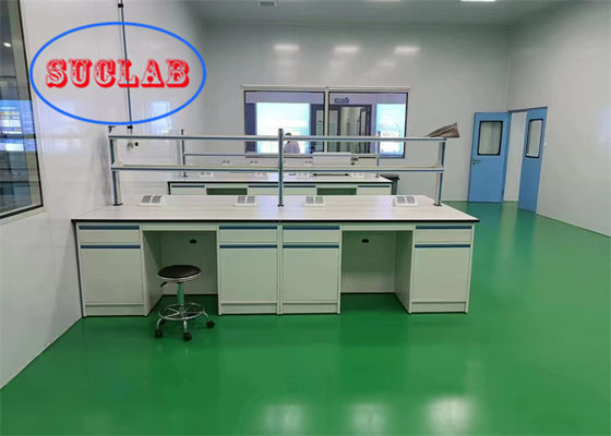 Bom preço Banco de laboratório de química personalizável com caixa à prova de salpicos e tampa de proteção on-line