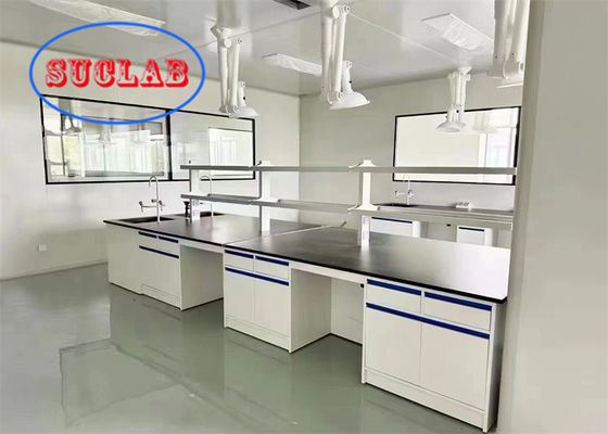 Bom preço Bancos de laboratório de química Preço Equipado com trilhos DTC e bancadas personalizadas on-line