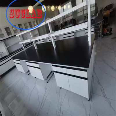 Bom preço Fabricante de bancos de laboratório modulares de mangueira linear não soldada com tomada multifuncional e design retangular on-line