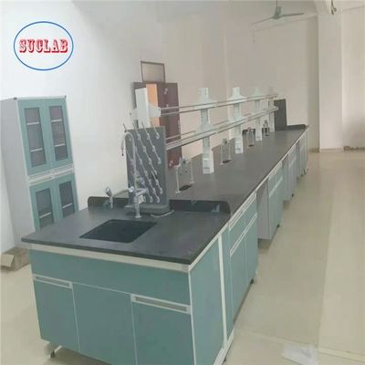 Bom preço Fabricantes de móveis de laboratório de química personalizados com superfície de trabalho laminada resistente a produtos químicos e alta segurança on-line