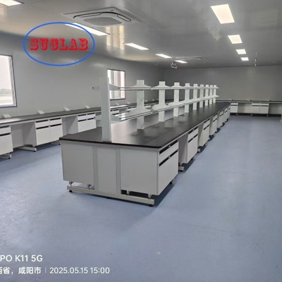 Bom preço Fabricantes de bancos de laboratório de química amarelo para dimensões personalizáveis L * 1500/750 W * 800 / 850 mm H e desempenho de laboratório on-line