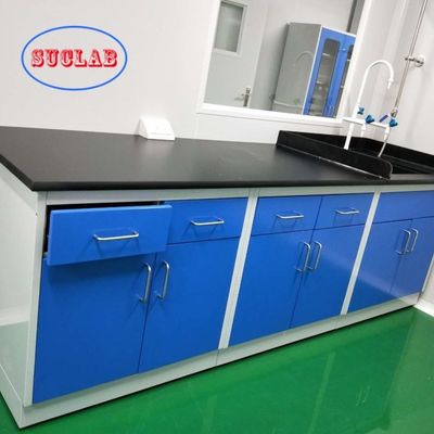 Bom preço White/Blue/Yellow/Black Chemistry Lab Bench Laboratory Bench Solution with Multi-Functional Socket and Safeguard Cover on-line