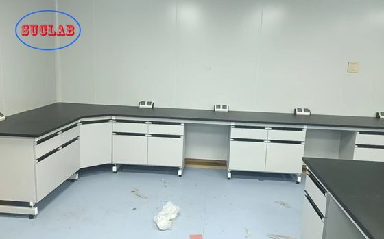 Bom preço Custom Chemistry Laboratory Bench with Epoxy Resin  Countertops and Customizable Dimension L*1500/750 W *800 /850mm H on-line