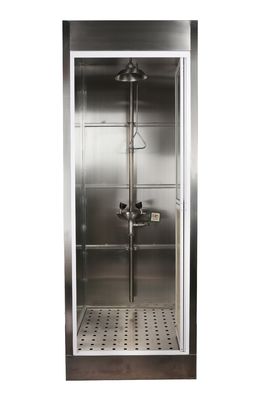 Bom preço Fabricantes de Lava-Olhos e Chuveiros de Emergência Fechados Montados na Parede, com Dreno para Situações de Emergência on-line