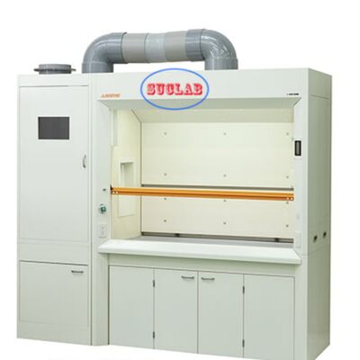 Bom preço Capuz de fumo de laboratório montado na parede com tanque de esfregão Fluxo de ar horizontal de baixo ruído on-line